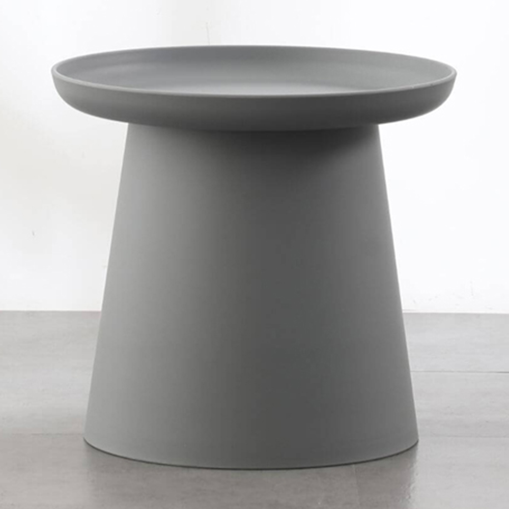 Home Source Grey Round Side Table 50cm Image 1