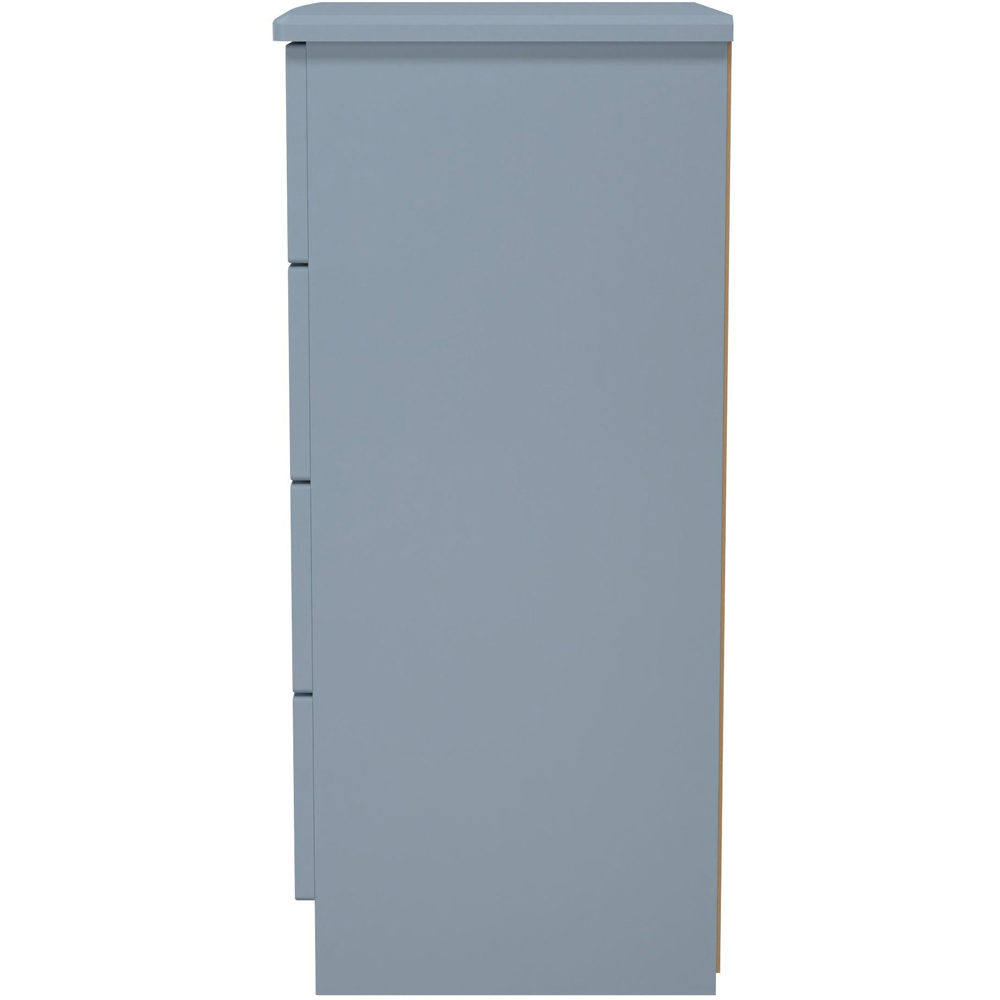 Crowndale Camden 4 Drawer Denim Blue Midi Chest of Drawers Ready Assembled Image 4
