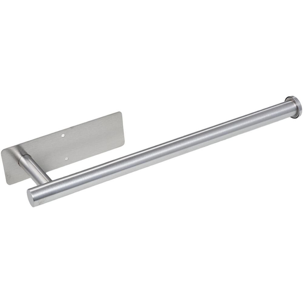 Living and Home 2-in-1 Silver Wall-Mounted Towel and Toilet Roll Holder 34cm Image 4