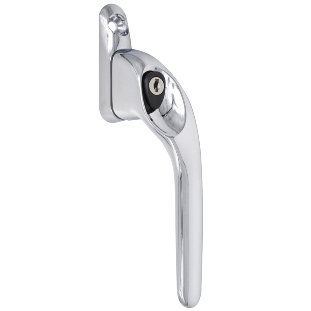 VERSA Chrome Right Hand Lockable Cranked Window Handle with 5 PreCut