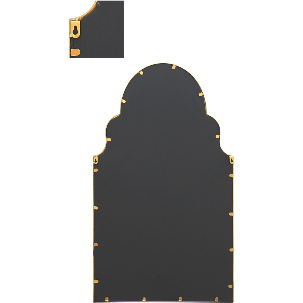 MirrorOutlet The Arcus Gold Framed Arched Garden Wall Mirror 104 x 61cm Image 4