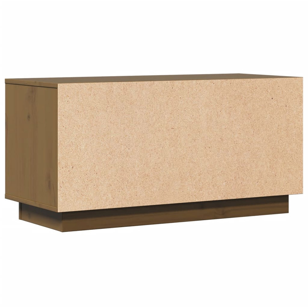 vidaXL 2 Door Honey Brown Solid Wood Pine TV Cabinet Image 7