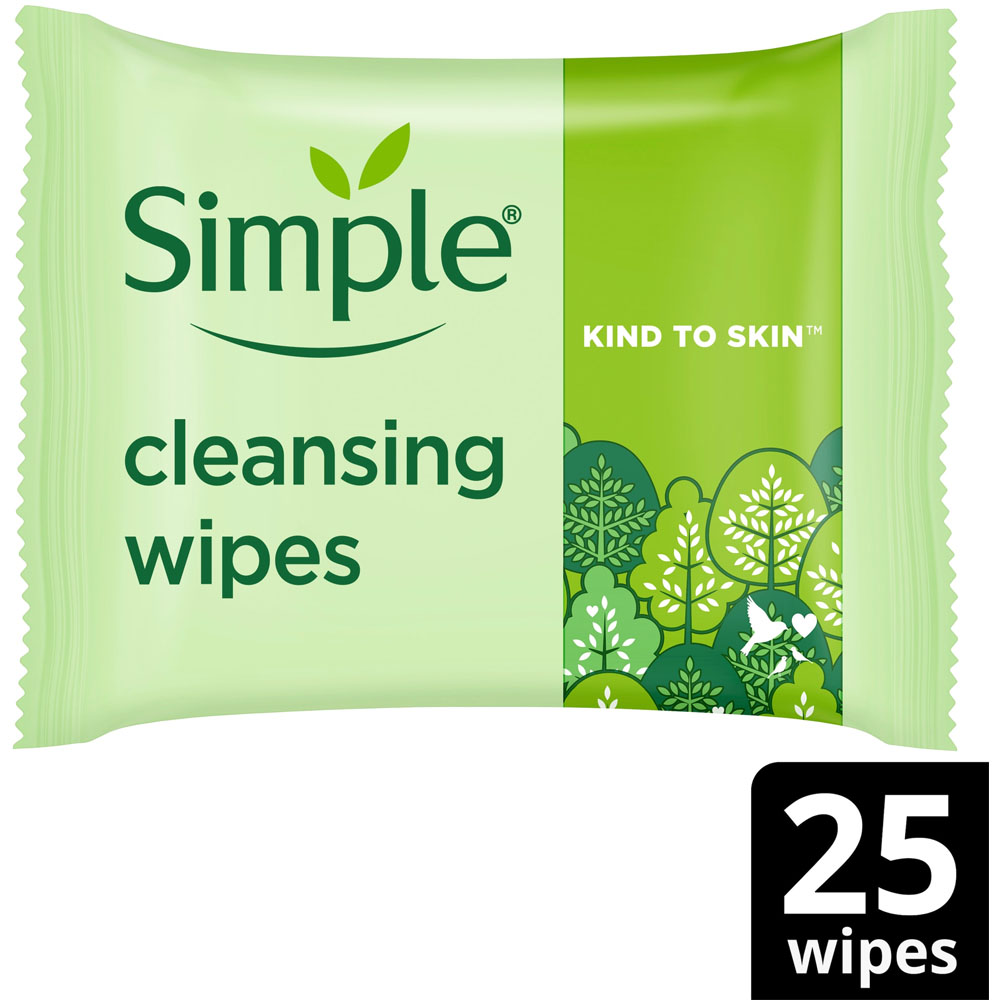 Simple Biodegradable Cleansing Wipes 25 Wipes Image 2