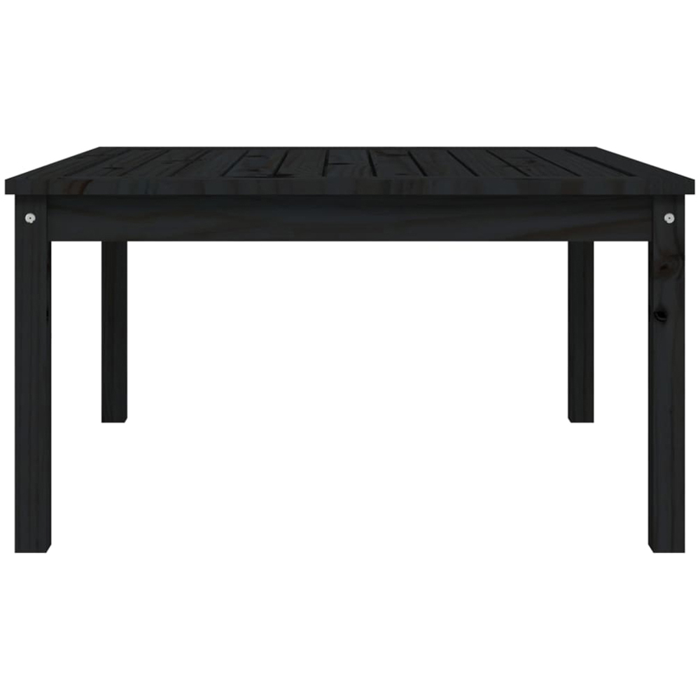 vidaXL Black Solid Pine Wood Slatted Garden Table 82.5 x 82.5cm Image 3