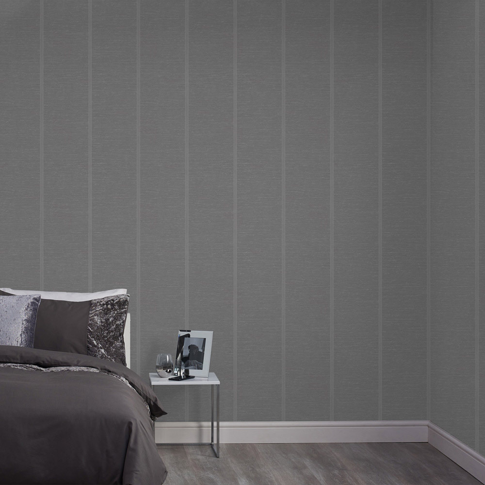 Superfresco Easy Wallpaper Prairie Charcoal Grey Image 2