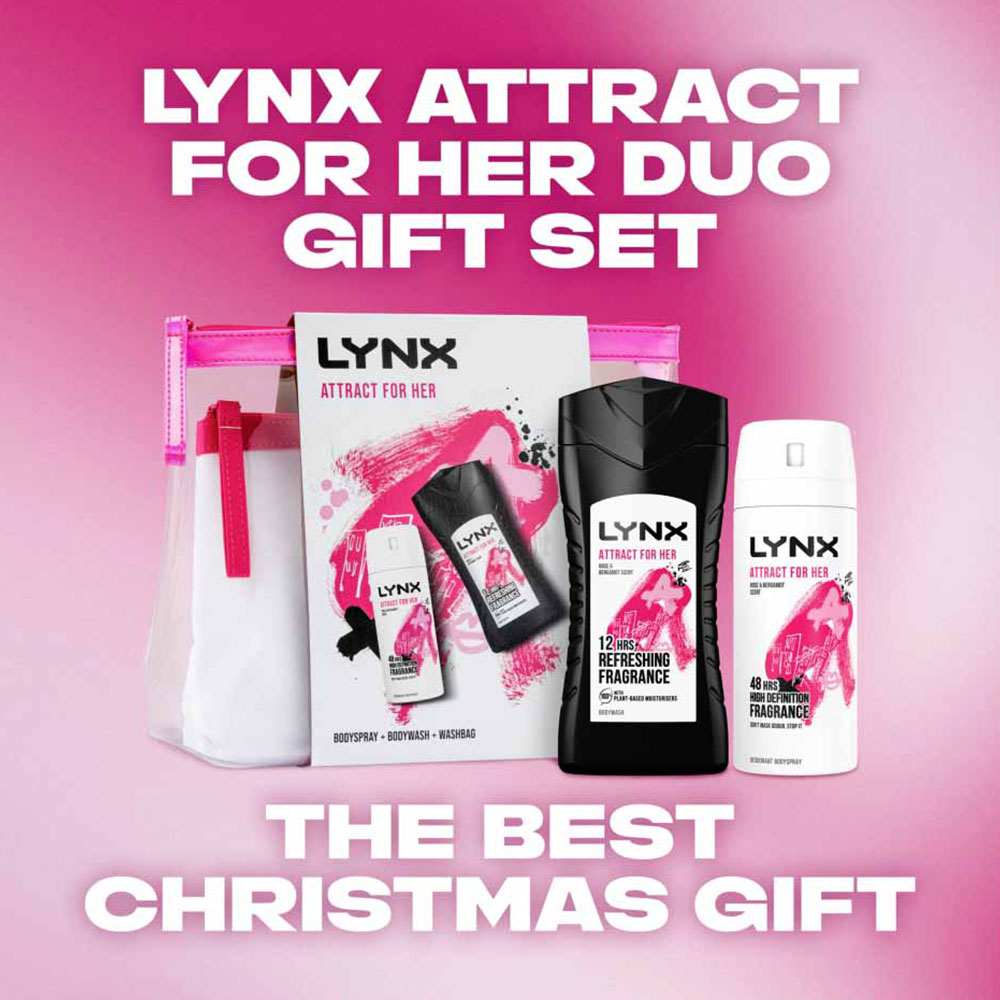 Lynx Attract for Her 2 in 1 Wash Bag Gift Set Image 5