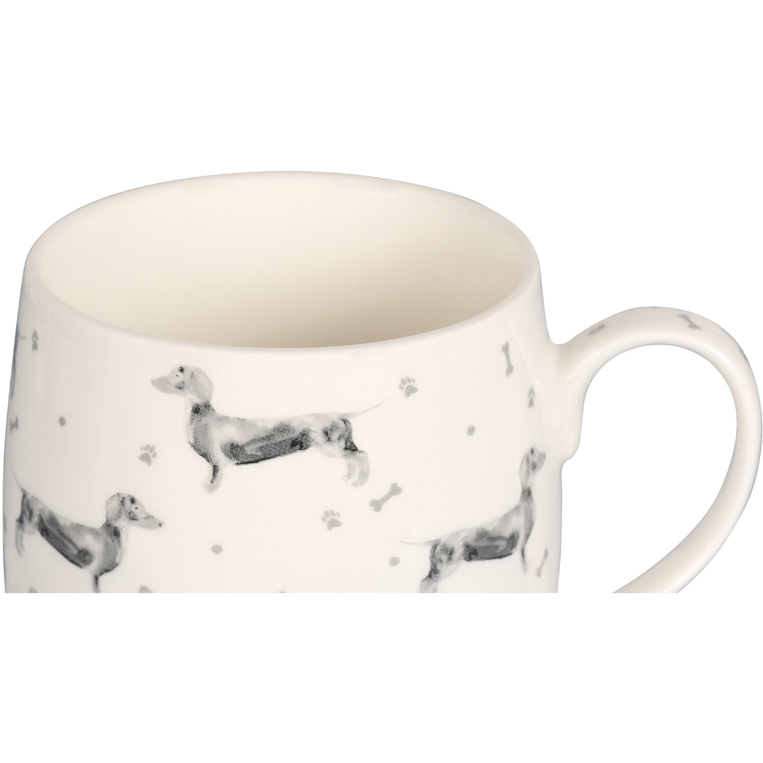 Sausage White Dog Mug Image 3