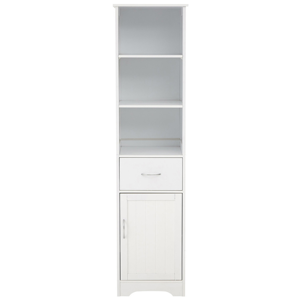 Premier Housewares Portland Single Drawer 3 Shelf Tall Floor Cabinet Image 4