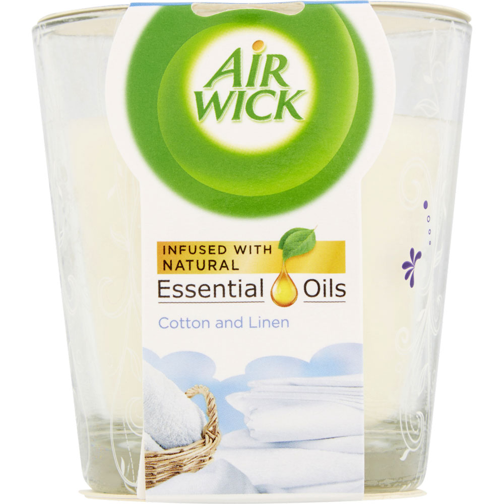 Air Wick Cotton and Linen Scented Candle 105g Image 1