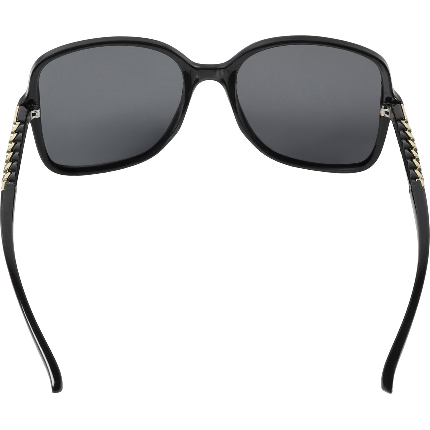 Oversized Polarized Sunglasses - Black Image 4