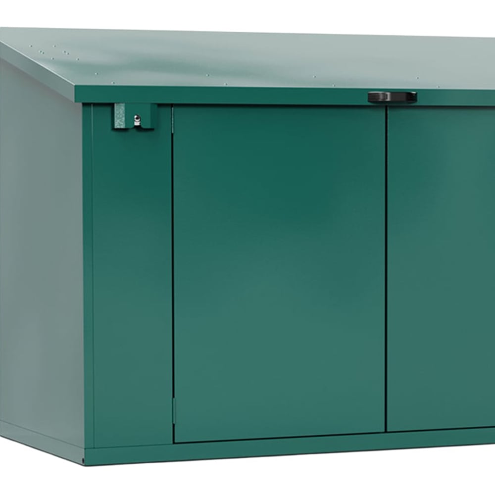 Asgard Access 7 x 4ft Double Door Green Bike Storage Shed Image 3
