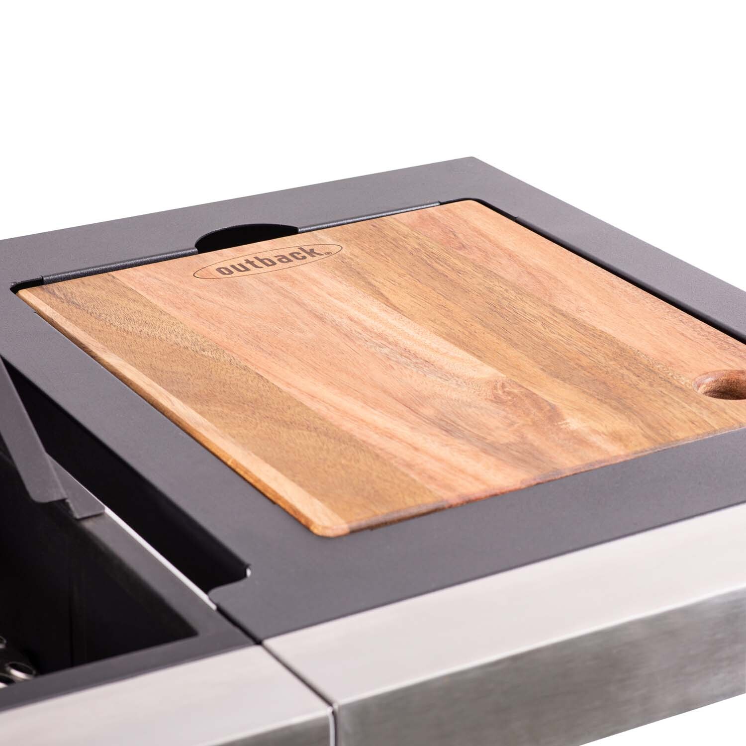 Outback Saturn Pro Blue and Silver 4 Burner Gas BBQ Image 9