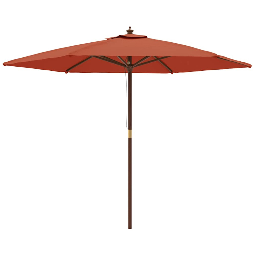 vidaXL Brown Garden Parasol 2.4 x 2.9m Image 1