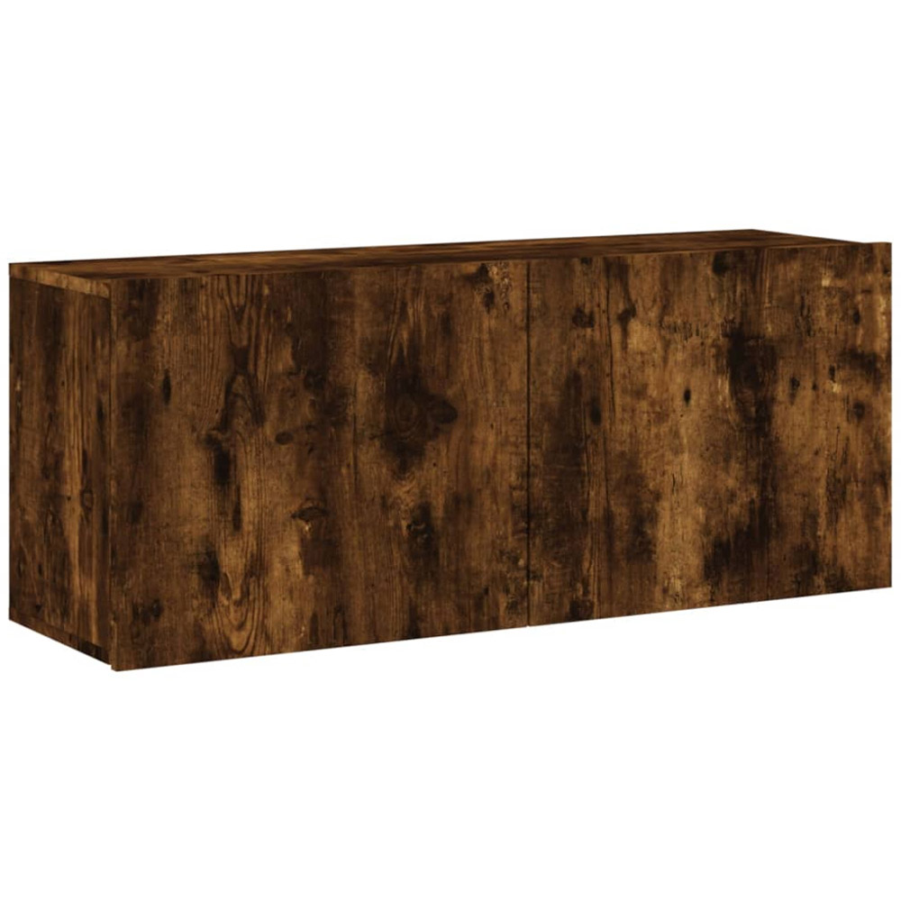 vidaXL 2 Door Smoked Oak Wall Mounted TV Cabinet Image 2