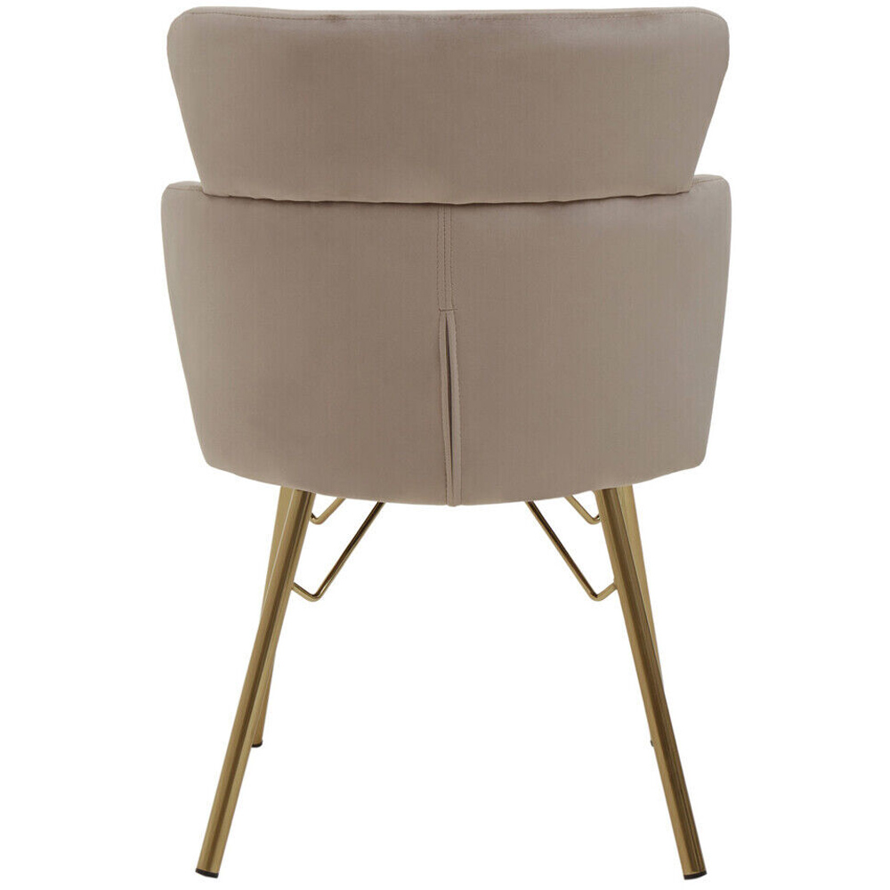 Premier Housewares Veneto Mink Velvet Tiered Back Accent Chair Image 5