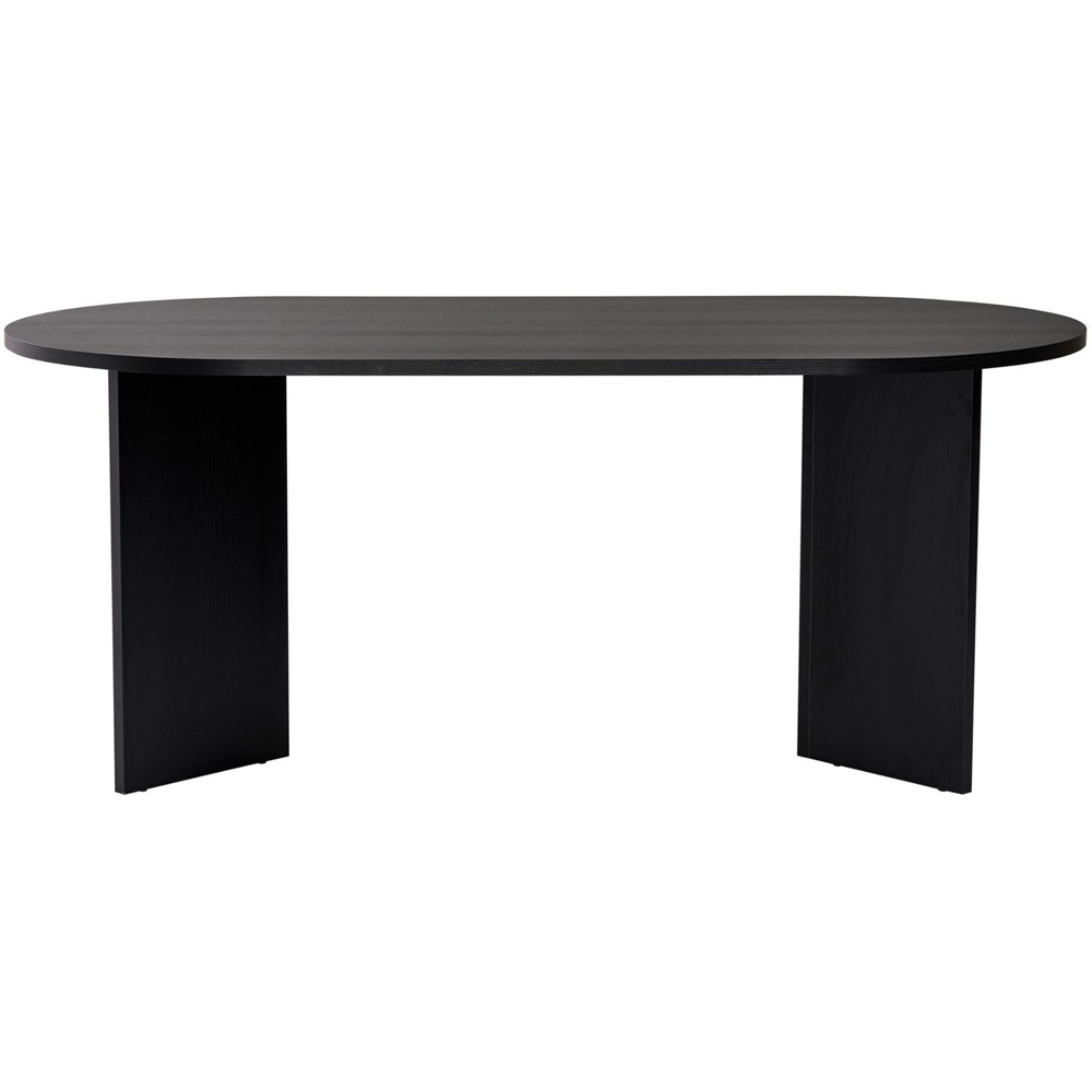 Decortie Sablin 6 Seater Black Wood Dining Table Image 3