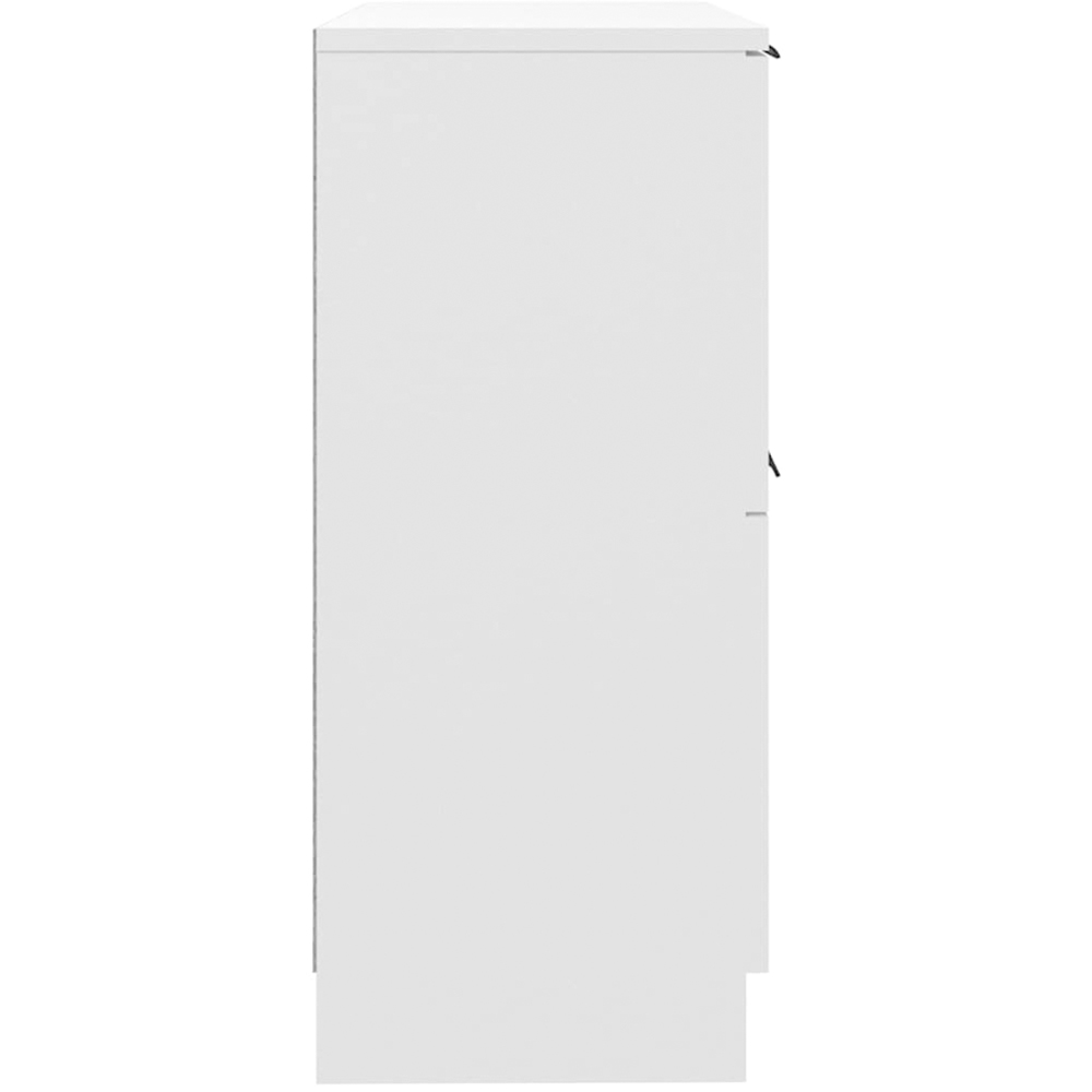vidaXL 2 Drawer White Slim Sideboard Image 5