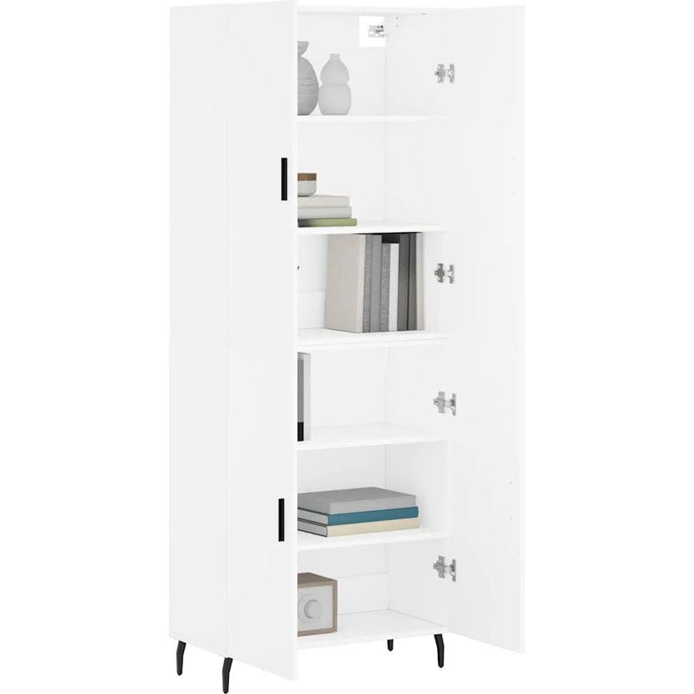 vidaXL 4 Door White Highboard Image 3
