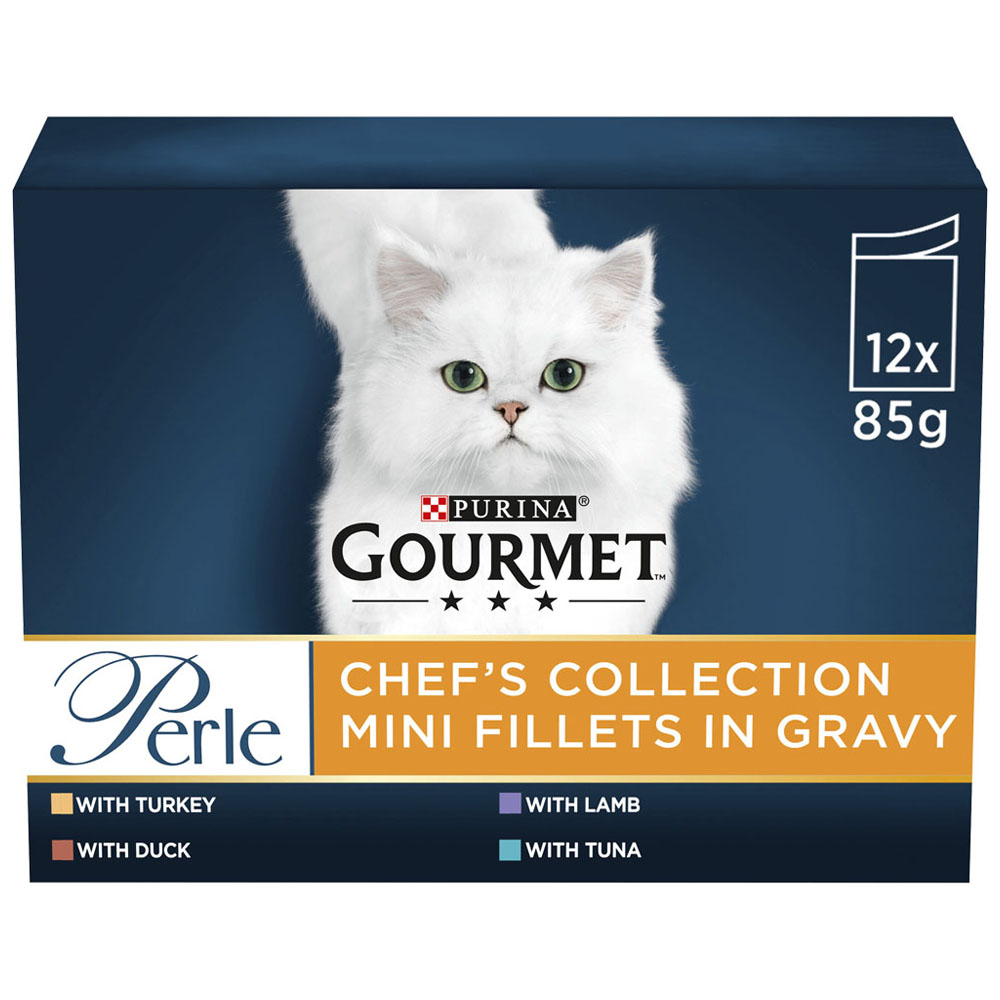 Gourmet Perle Chefs Collection Mixed Cat Food 12 x 85g Image 1