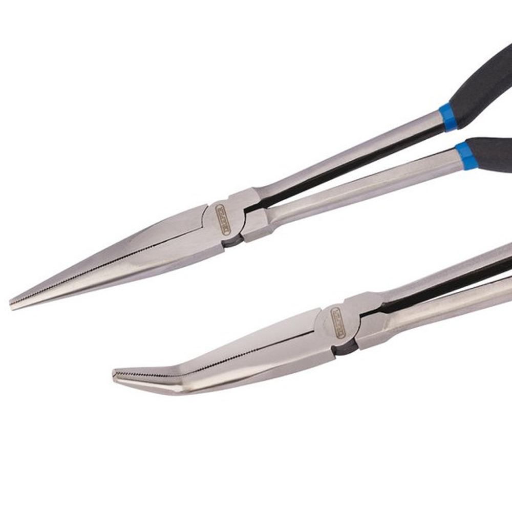 Draper 2 Piece Long Reach Long Nose Pliers Set Wilko