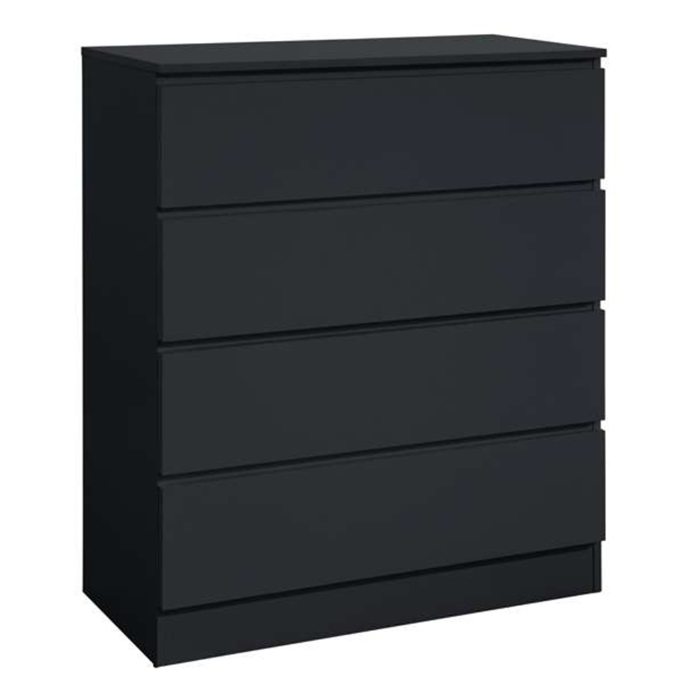 Oslo 4 Drawer Black Chest of Drawers Image 2
