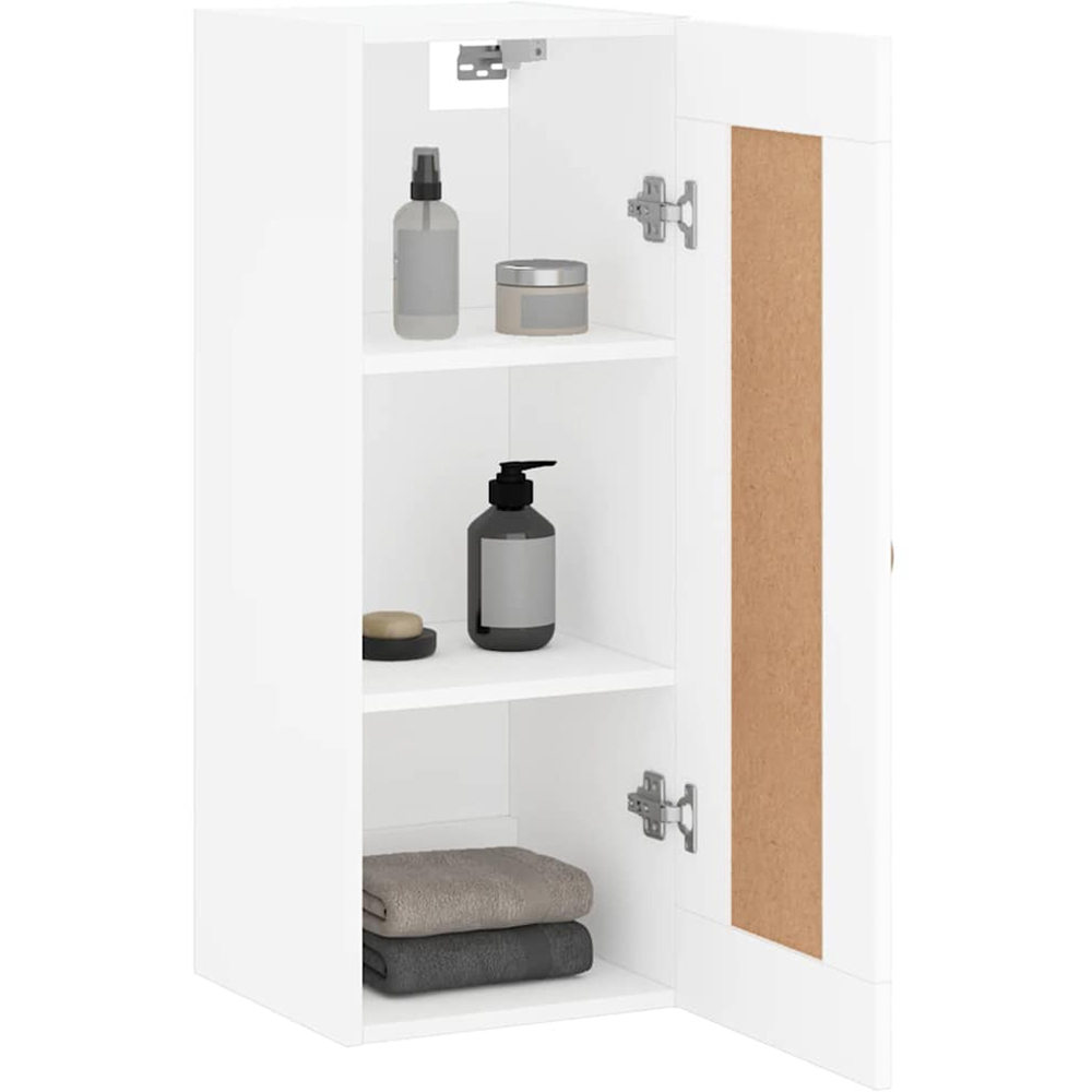 vidaXL Single Door White Wall Mounted Cabinet Image 5