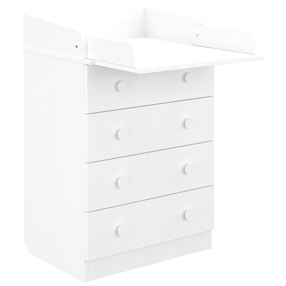 Kudl 600 Kids 4 Drawer White Dresser with Changing Board Image 3
