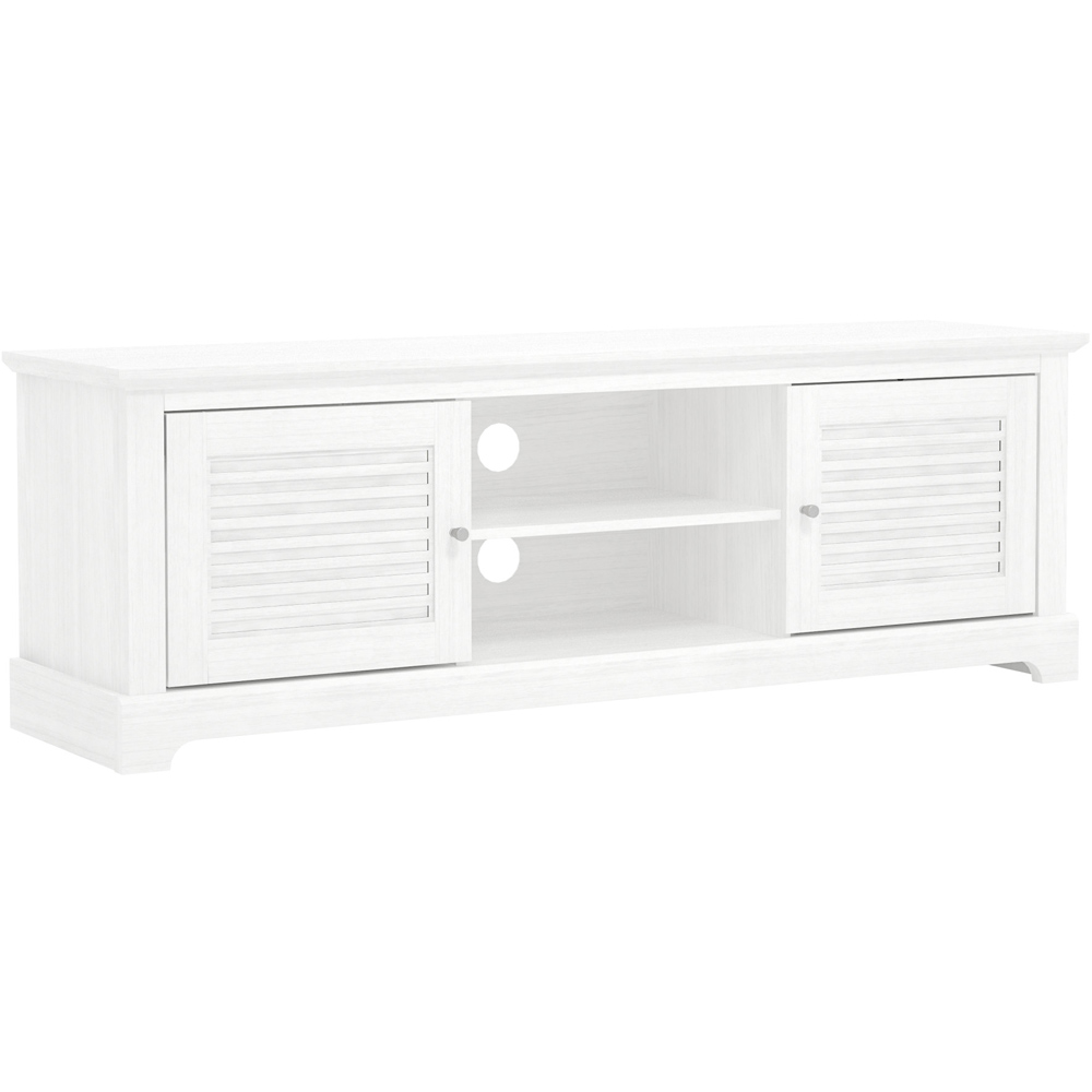 GFW Salcombe 2 Door 2 Shelf White TV Unit Image 2