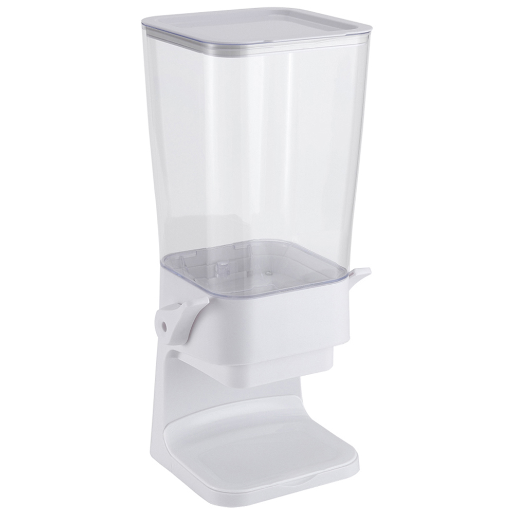 Living and Home White Kitchen Cereal Nuts Storage Dispenser 5.5L Image 1