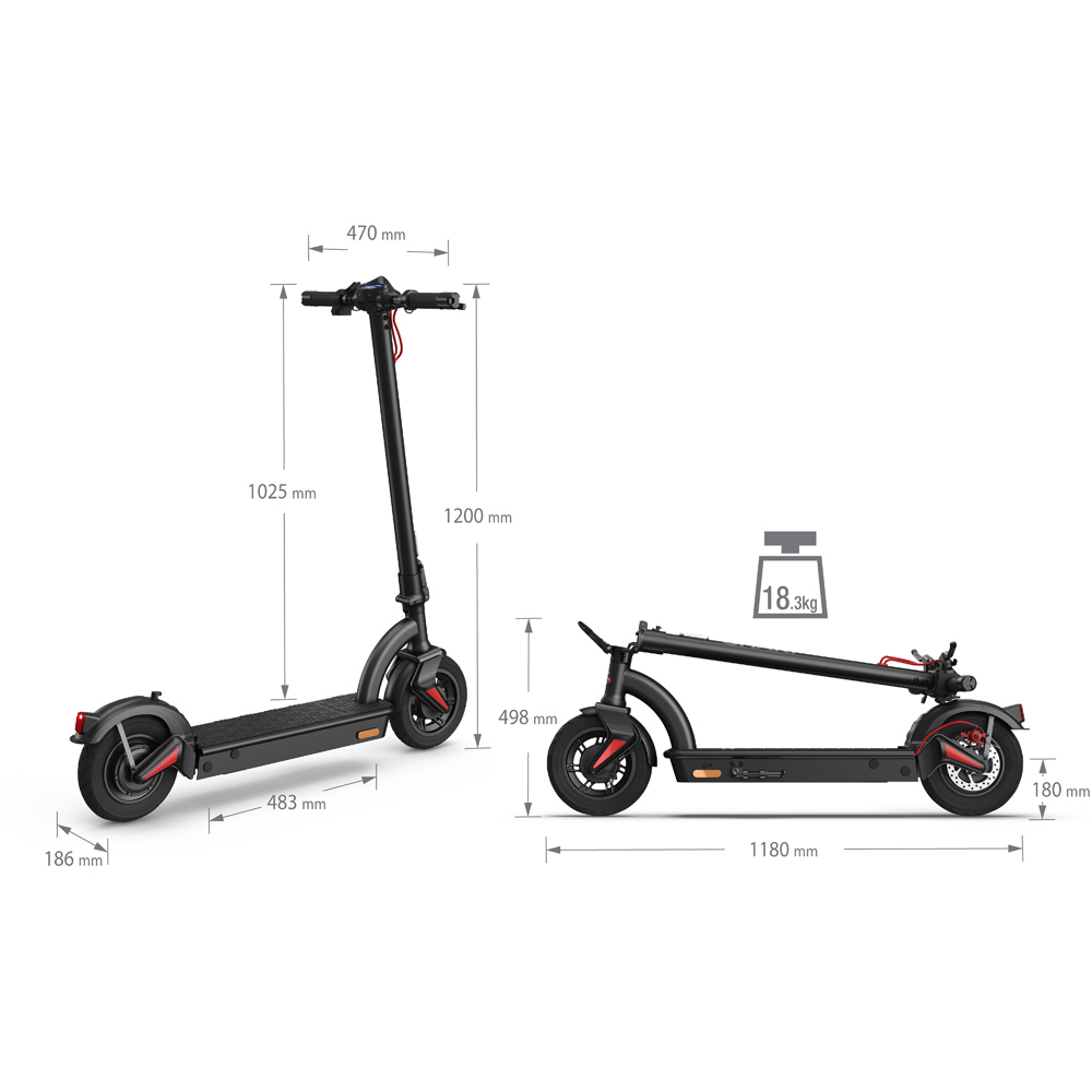 Sharp Black Kick Scooter with Rear Suspension Image 4