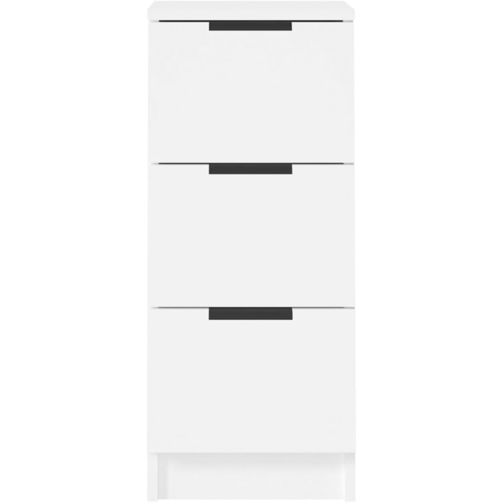 vidaXL 3 Drawer White Sideboard Image 5