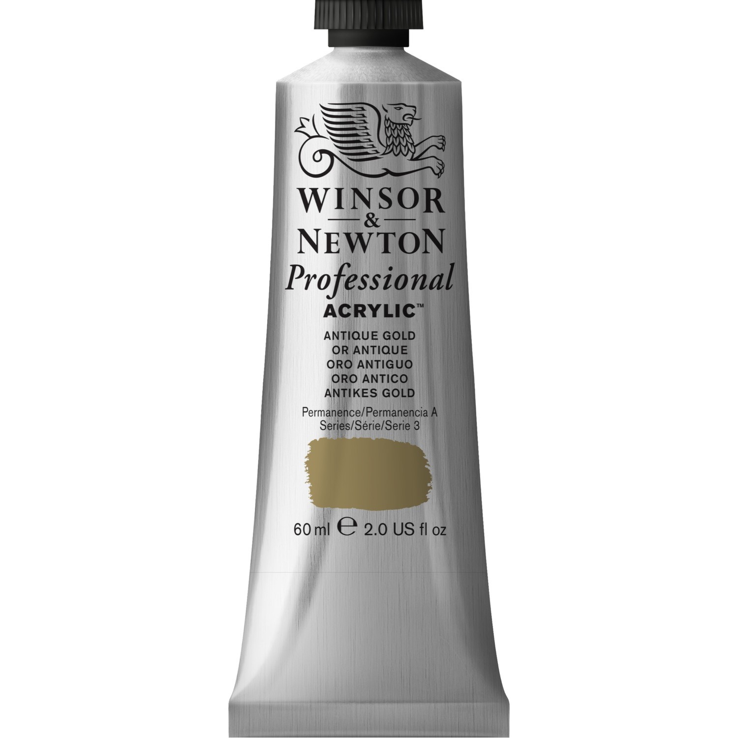 Winsor and Newton 60ml Professional Acrylic Paint - Antique Gold Image 1