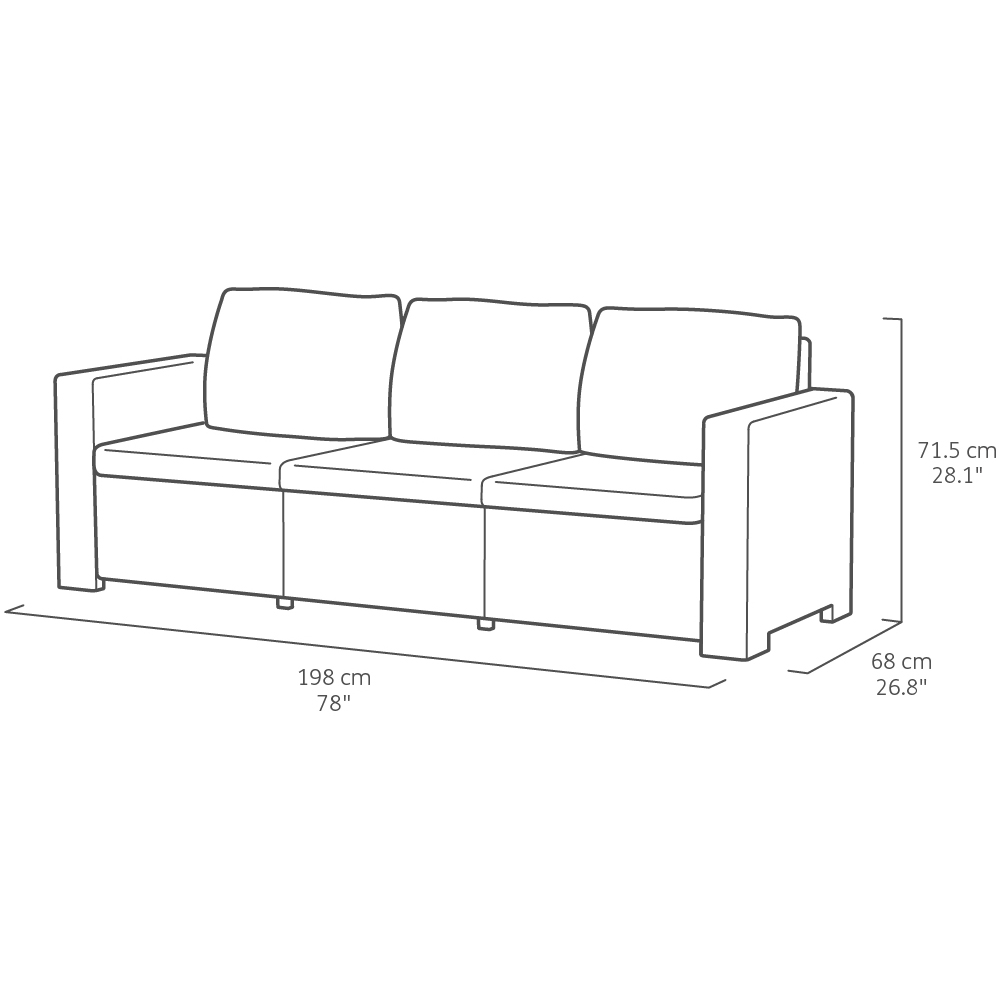 Keter California 5 Seater Graphite Lounge Set Image 8