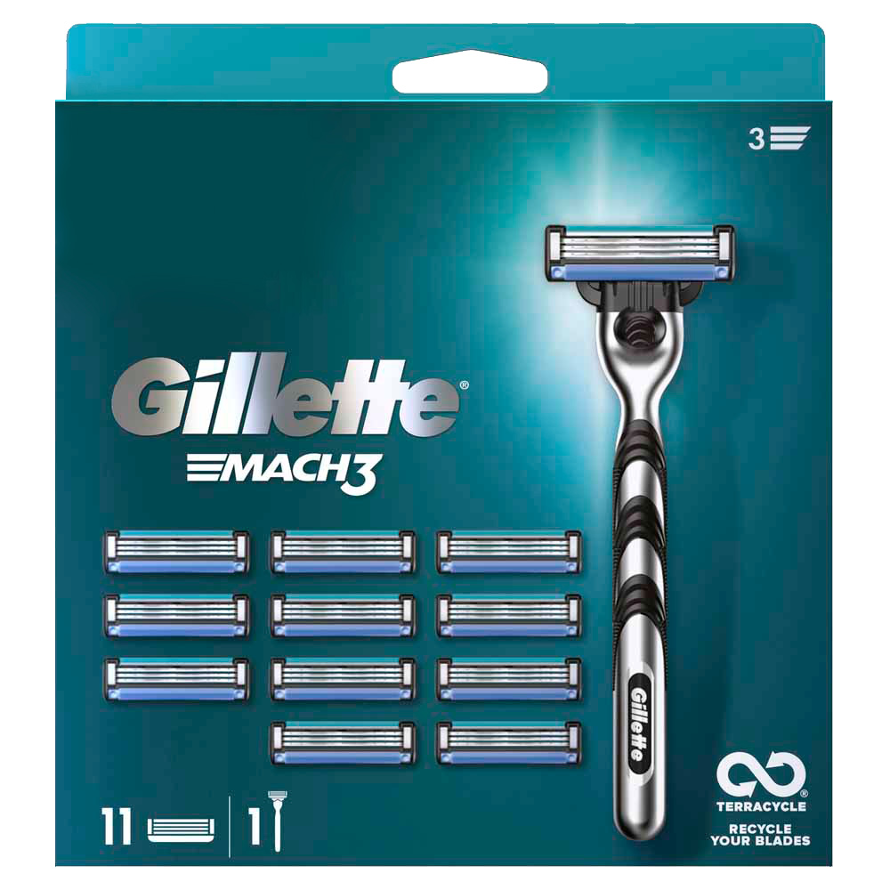 Gillette MACH3 Razor and Blades 11 Pack Image