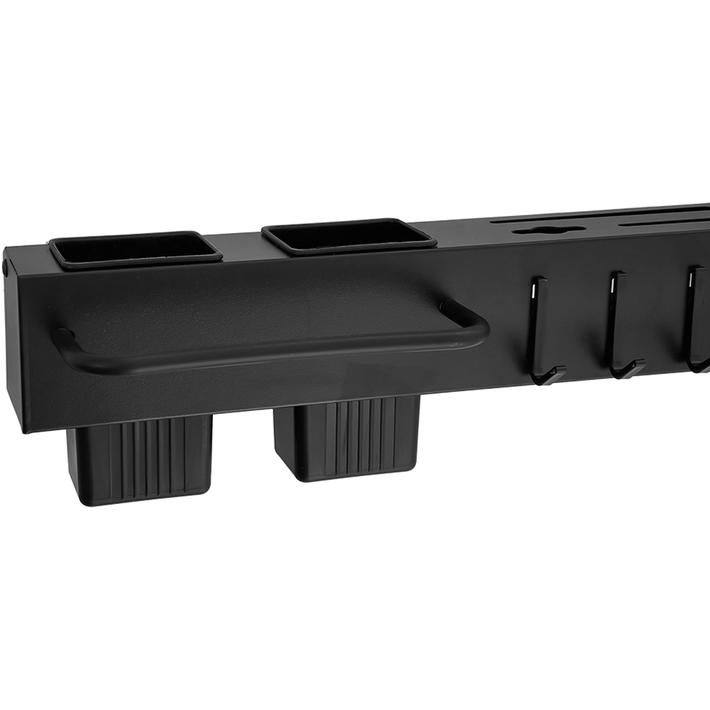 Living and Home Black Wall-Mounted Multi-functional Kitchen Utensil Storage Rack Image 5