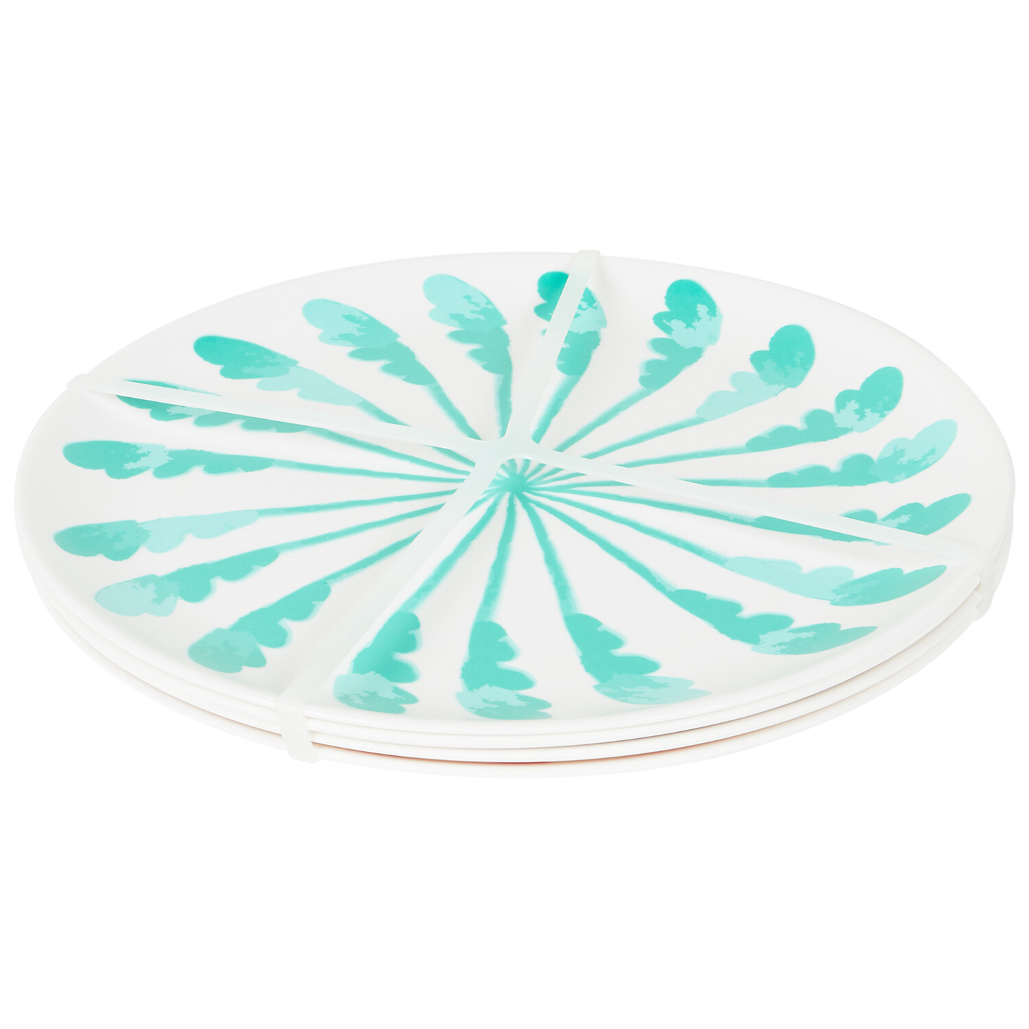 Pack of 4 Sahara Brights Spiral Melamine Plates Dinner Plate Image 3