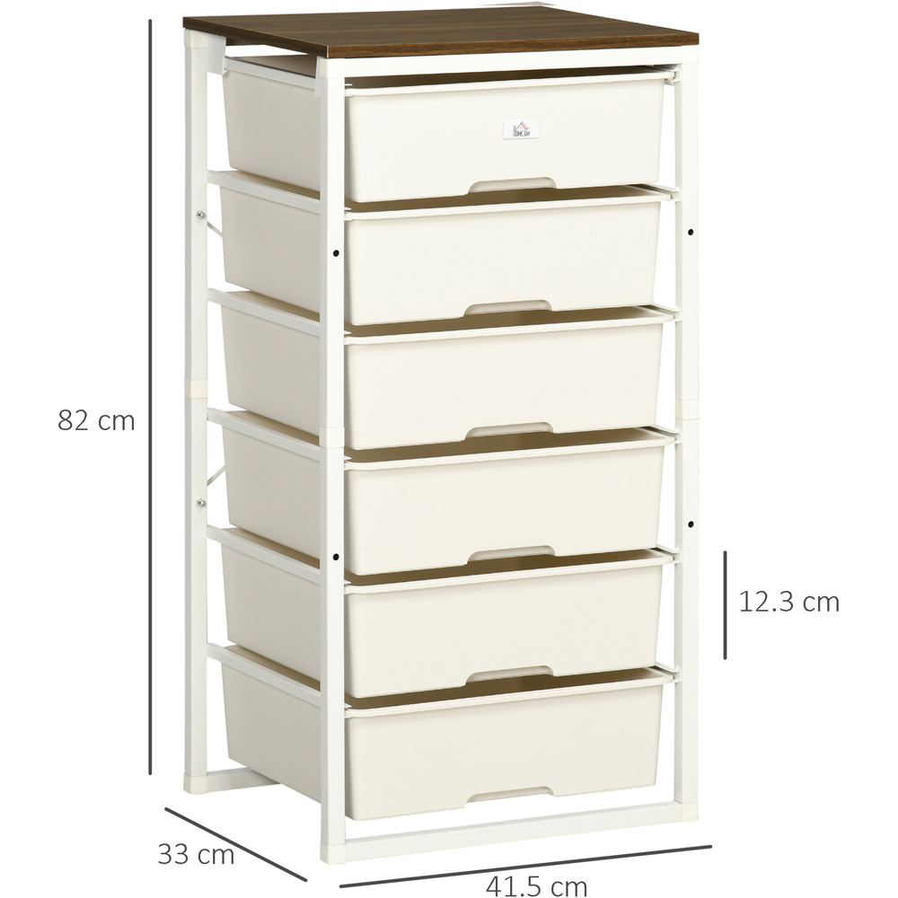 Portland White 6 Drawer Storage Cabinet Image 7