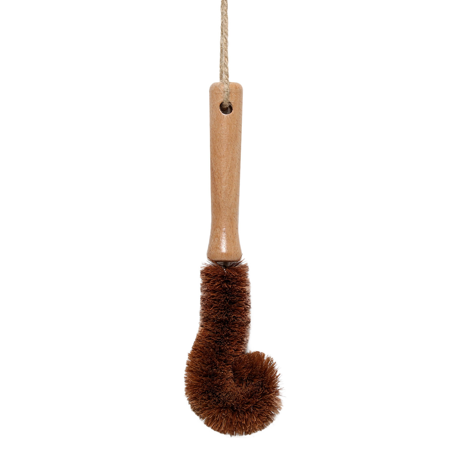 Coconut Pot Brush with Wooden Handle Image