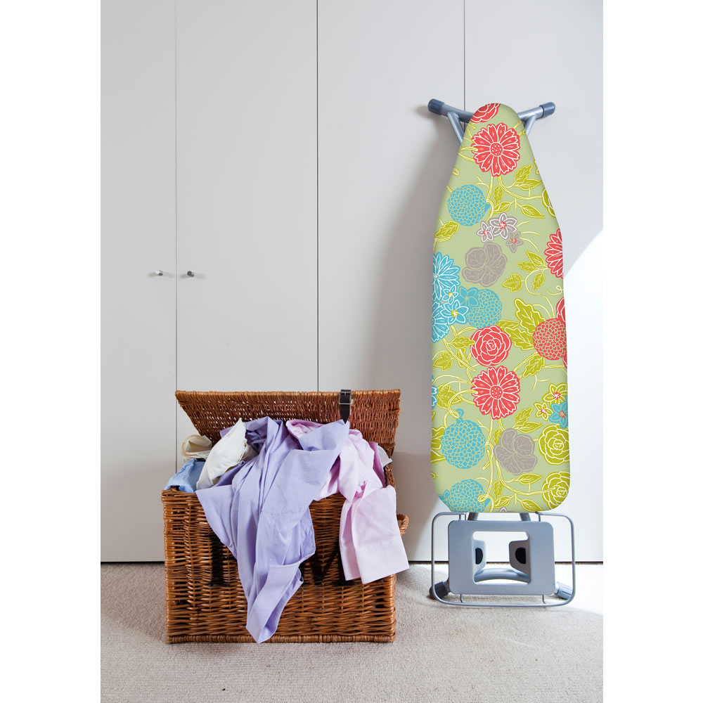 JML Ultimate Fast Fit Ironing Board Cover Flower Design Wilko