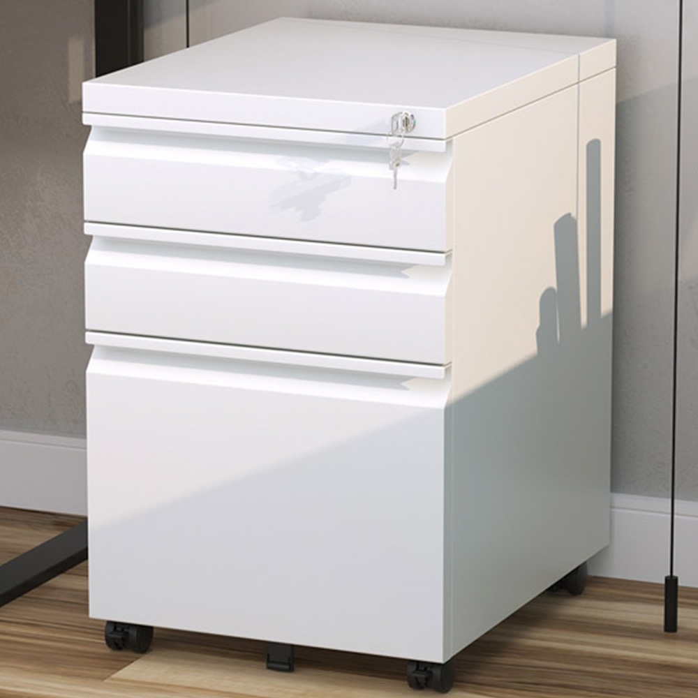 Vinsetto 3 Drawer Rolling Filing Cabinet Image 1