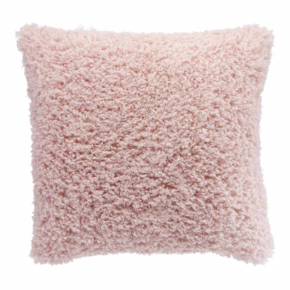 Wilko Pink Mongolian Cushion 43 x 43cm Image 1