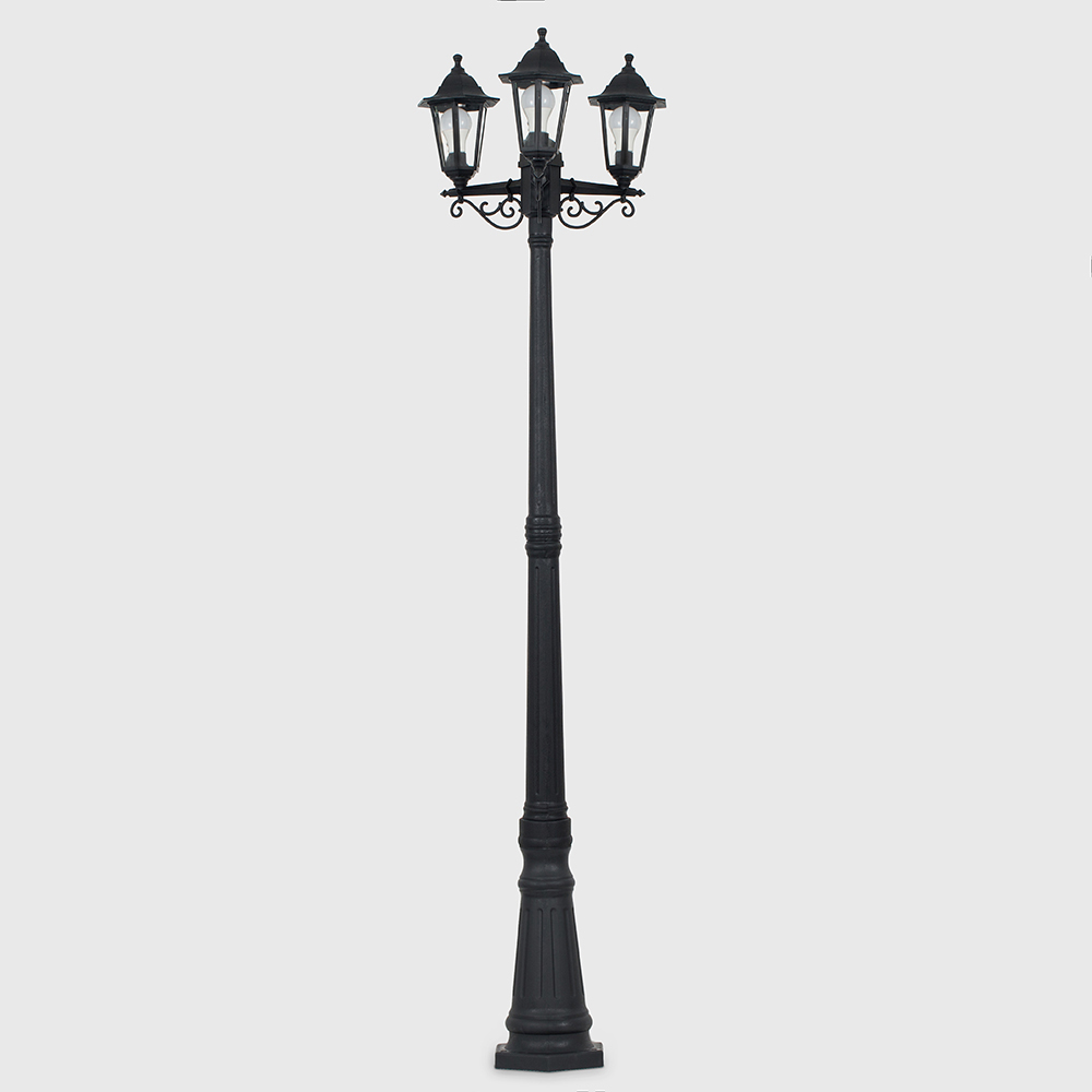 ValueLights Mayfair Black 3 Light Post Lamp Image 6