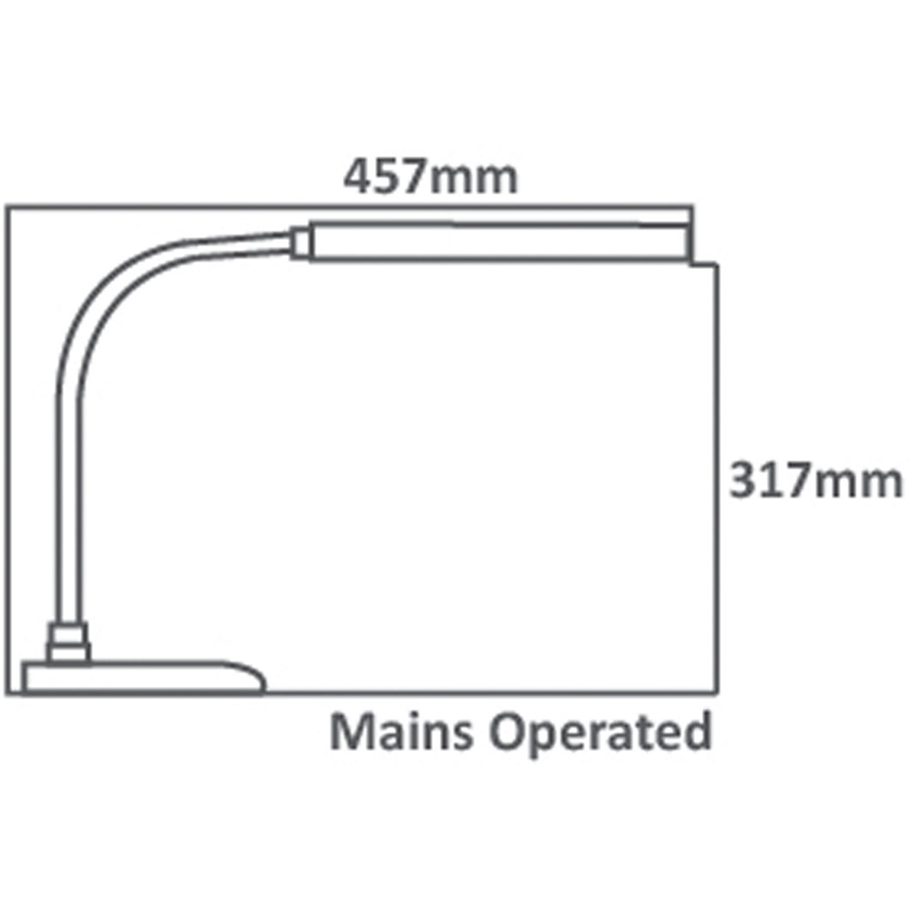 Sewing Online SO1350 White Double Tube Dimmable LED Lamp Table Lamp with Adjustable Brightness Image 3