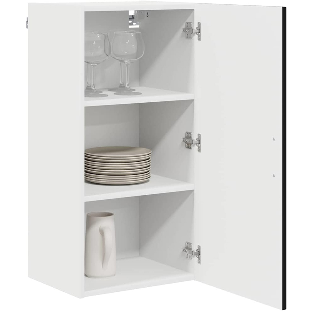 vidaXL Kalmar Single Door Black Wall Kitchen Cabinet Image 3