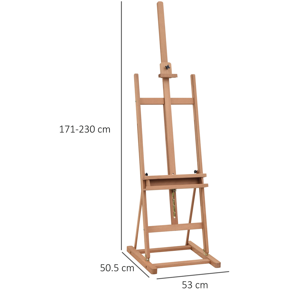 Vinsetto Wooden H-Frame Height Adjustable Studio Easel Image 7