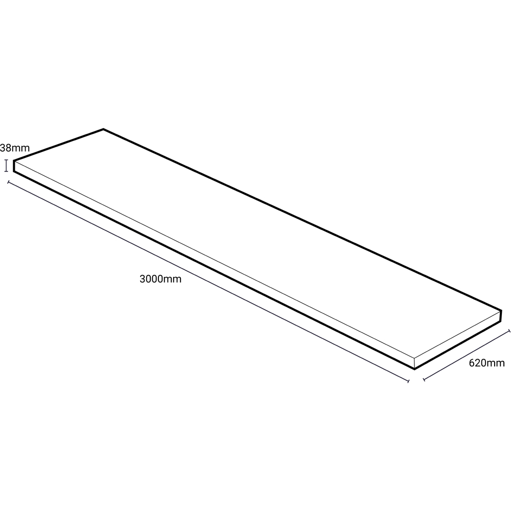 Omega Modern Caldeira Square Worktop 3000 x 620 x 38mm Image 4