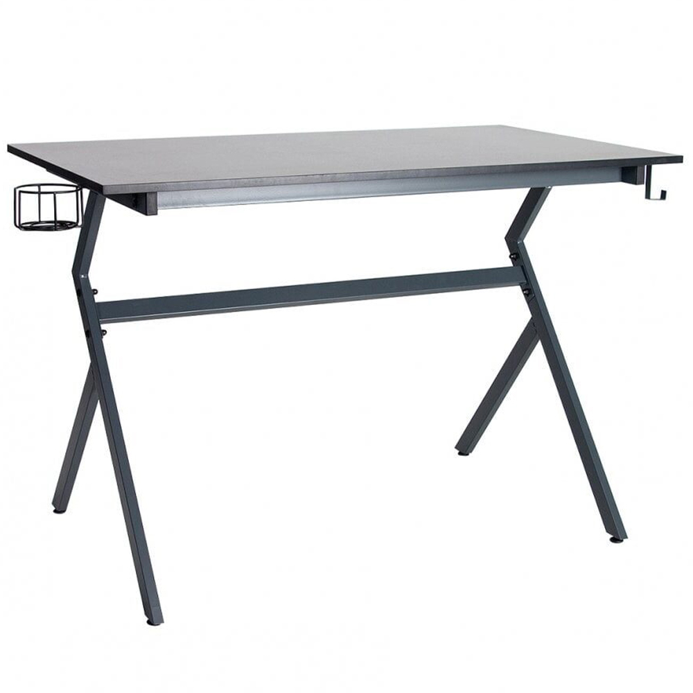 Neo Ergonomic Computer Gaming Desk Grey | Wilko