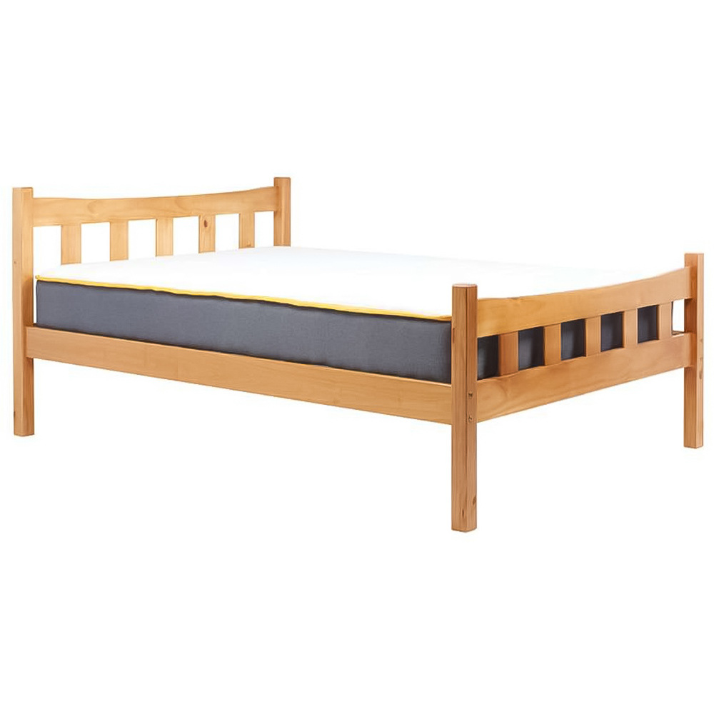 Miami Small Double Brown Antique Pine Bed Frame Image 6