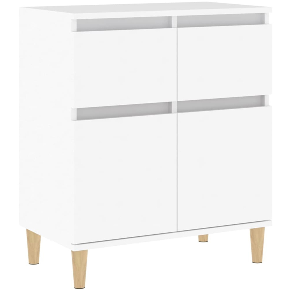 vidaXL 2 Door 2 Drawer White Sideboard Image 2