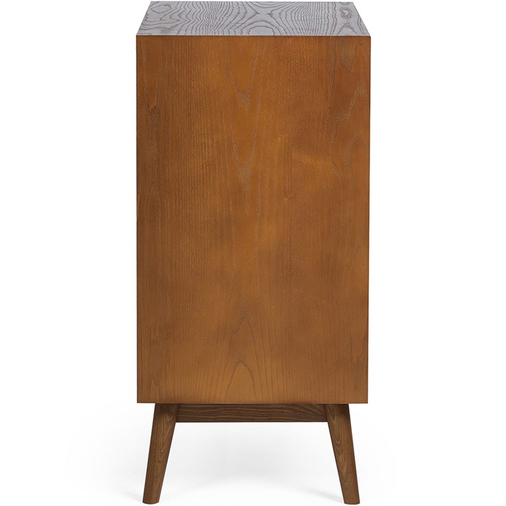 Julian Bowen Lowry 3 Drawer Cherry Ash Wood Chest of Drawers Image 4
